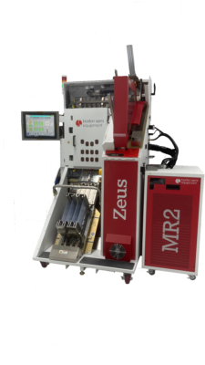 ZEUS gravity feed test handler for high-voltage and partial discharge applications